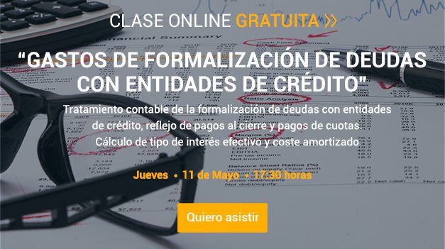 Clase Online: Gastos de Formalización de deudas con entidades de crédito